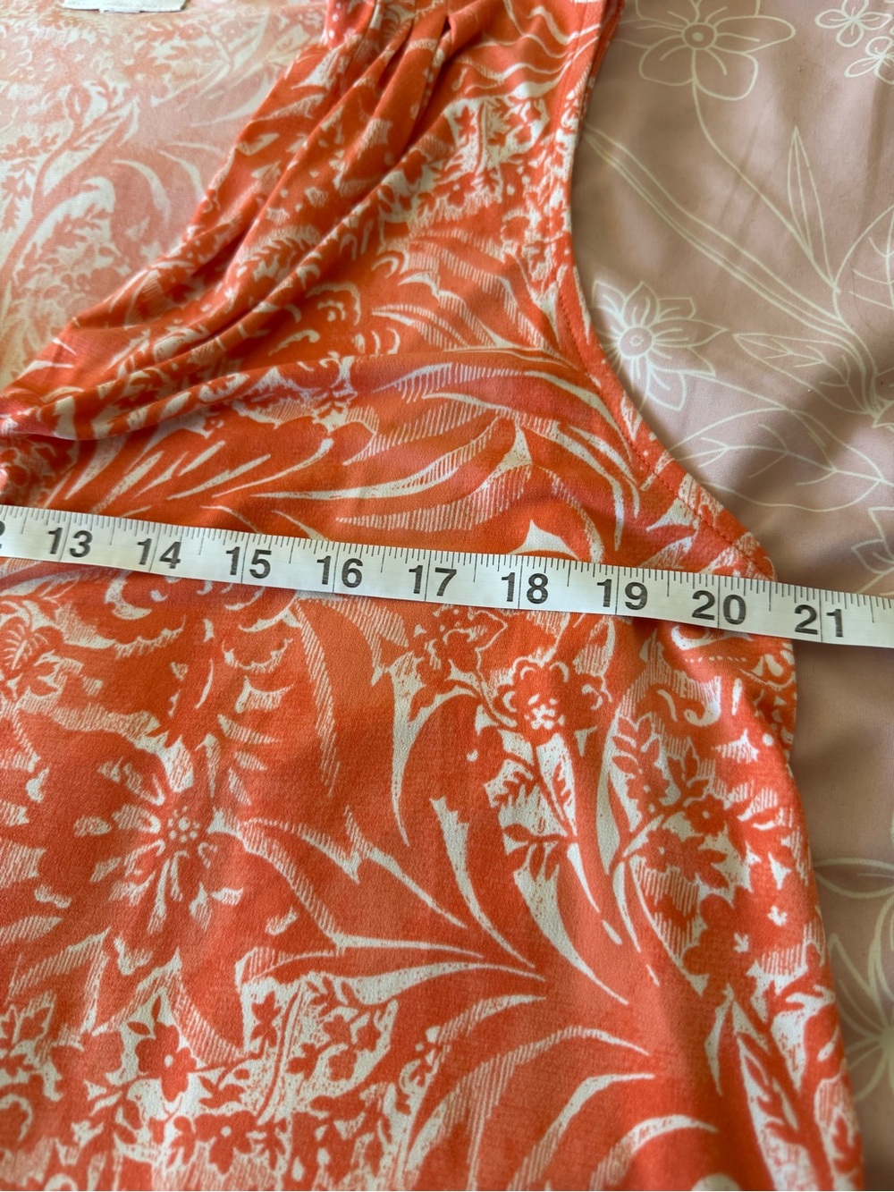 Charter Club Orange Floral Sleeveless
Drape Neck Blouse XXL - Picture 8 of 10
